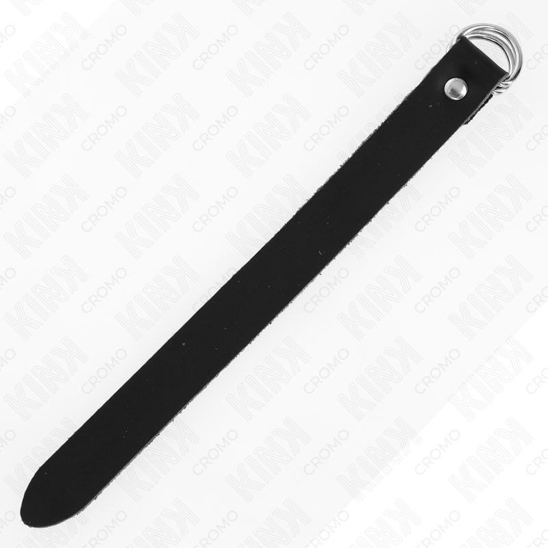 KINK - LEATHER PENIS RING WITH PRESSURE CLOSURE 22 X 2 CM - My naughty haven #