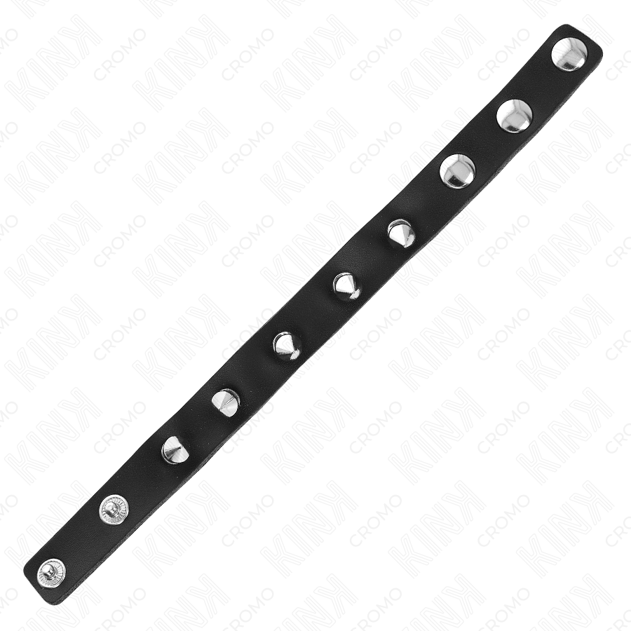 KINK - LEATHER PENIS RING WITH SPIKES 21.5 X 1.6 CM - My naughty haven #