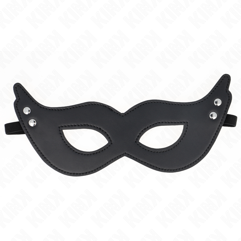 KINK - LEATHERETTE MASK WITH RIVETS MODEL 1 26 x 8 CM - My naughty haven #