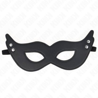 KINK - LEATHERETTE MASK WITH RIVETS MODEL 1 26 x 8 CM - My naughty haven #