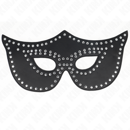 KINK - LEATHERETTE MASK WITH RIVETS MODEL 2 30 x 12 CM - My naughty haven #