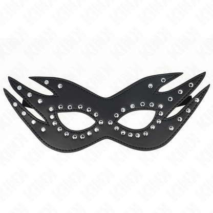 KINK - LEATHERETTE MASK WITH RIVETS MODEL 3 26 x 9.5 CM - My naughty haven #