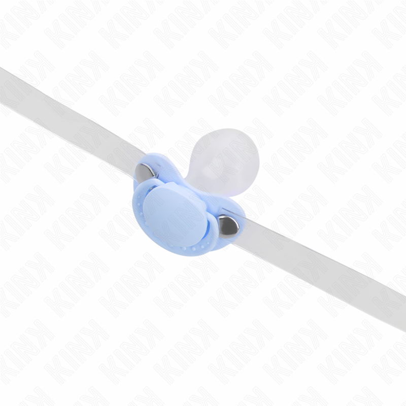 KINK - LIGHT BLUE PACIFIER SHAPED GAG 5.5 x 4 CM ADJUSTABLE 43-60 CM - My naughty haven #