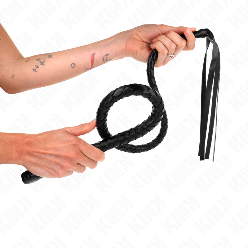 KINK - LONG WHIP WITH BEADS 110 CM - My naughty haven #