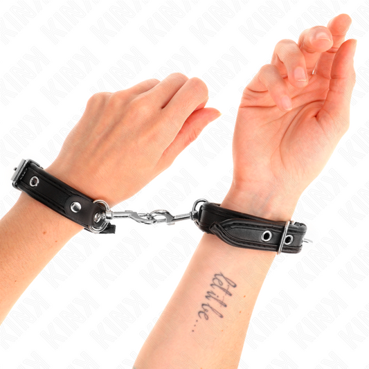 KINK - MINI BLACK WRISTBANDS WITH STUDS ADJUSTABLE 16-22 CM X 2 CM - My naughty haven #