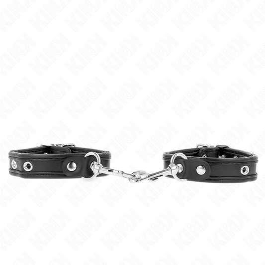 KINK - MINI BLACK WRISTBANDS WITH STUDS ADJUSTABLE 16-22 CM X 2 CM - My naughty haven #