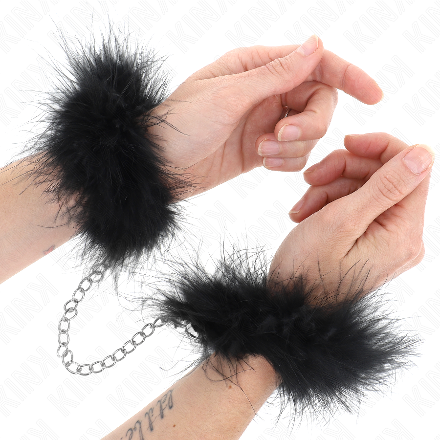 KINK - MINI FEATHER HAND CUFFS - My naughty haven #