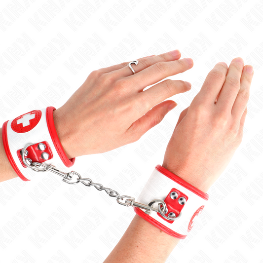 KINK - MINI NURSE WRIST RESTRAINTS ADJUSTABLE 18-23 CM X 5 CM - My naughty haven #