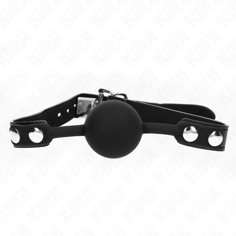 KINK - MODEL 1 SILICONE BALL 4 CM GAG WITH LOCK 60 x 2 CM - My naughty haven #