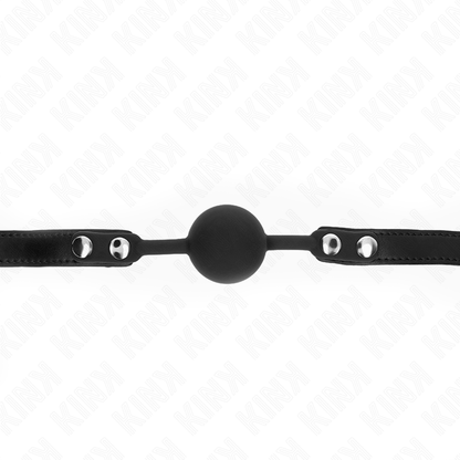 KINK - MODEL 1 SILICONE BALL 4 CM GAG WITH LOCK 60 x 2 CM - My naughty haven #