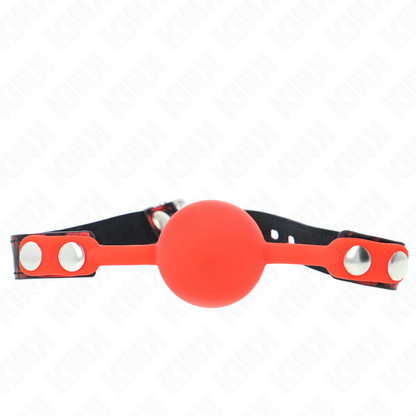 KINK - MODEL 2 SILICONE BALL 4 CM GAG WITH LOCK 60 x 2 CM - My naughty haven #