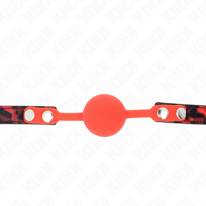 KINK - MODEL 2 SILICONE BALL 4 CM GAG WITH LOCK 60 x 2 CM - My naughty haven #