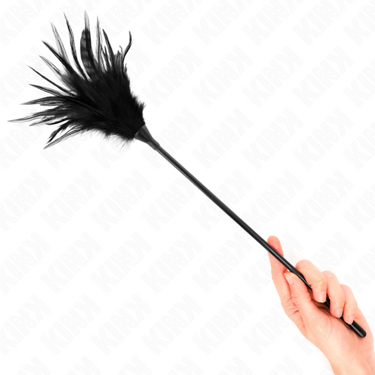 KINK - MULTIPLE BLACK TICKLE FEATHERS 45 CM - My naughty haven #