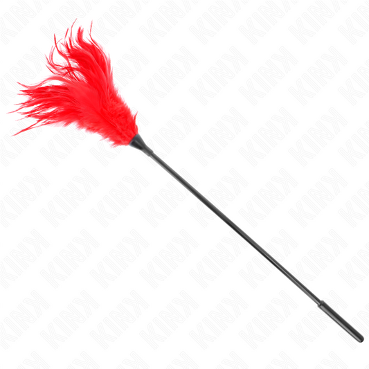 KINK - MULTIPLE RED TICKLE FEATHERS 45 CM - My naughty haven #