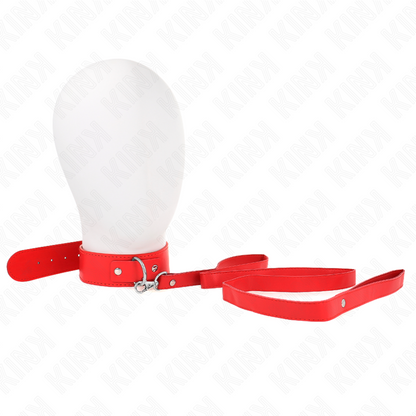 KINK - NECKLACE WITH BELT 116 CM ROJO STRAP ADJUSTABLE 32-50 CM X 8 CM - My naughty haven #