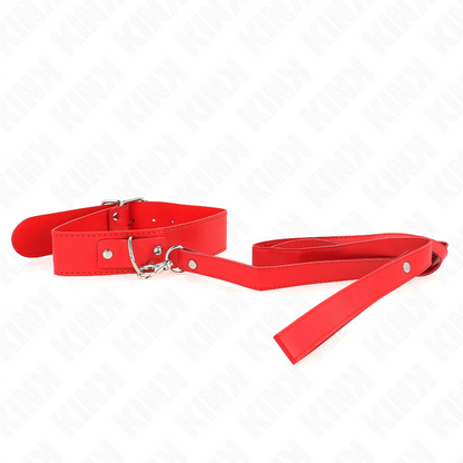 KINK - NECKLACE WITH BELT 116 CM ROJO STRAP ADJUSTABLE 32-50 CM X 8 CM - My naughty haven #