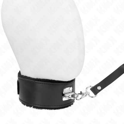 KINK - NECKLACE WITH BELT 116 CM WITH BLACK LEATHER STRAP ADJUSTABLE 40-48 CM X 6 CM - My naughty haven #