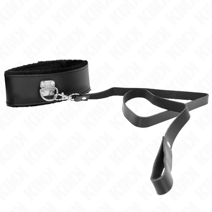 KINK - NECKLACE WITH BELT 116 CM WITH BLACK LEATHER STRAP ADJUSTABLE 40-48 CM X 6 CM - My naughty haven #