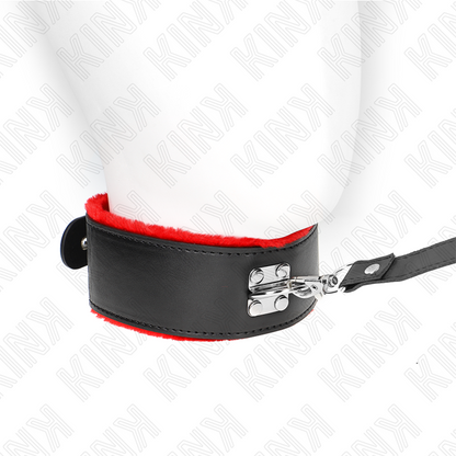 KINK - NECKLACE WITH BELT 116 CM WITH RED LEATHER STRAP ADJUSTABLE 40-48 CM X 6 CM - My naughty haven #