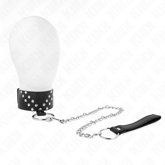 KINK - NECKLACE WITH BELT 65 CM WITH V RIVET ADJUSTABLE 36-43 CM X 5 CM - My naughty haven #