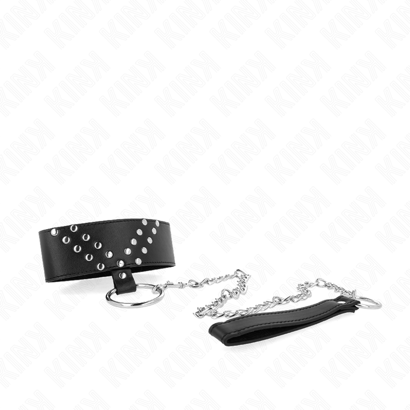 KINK - NECKLACE WITH BELT 65 CM WITH V RIVET ADJUSTABLE 36-43 CM X 5 CM - My naughty haven #