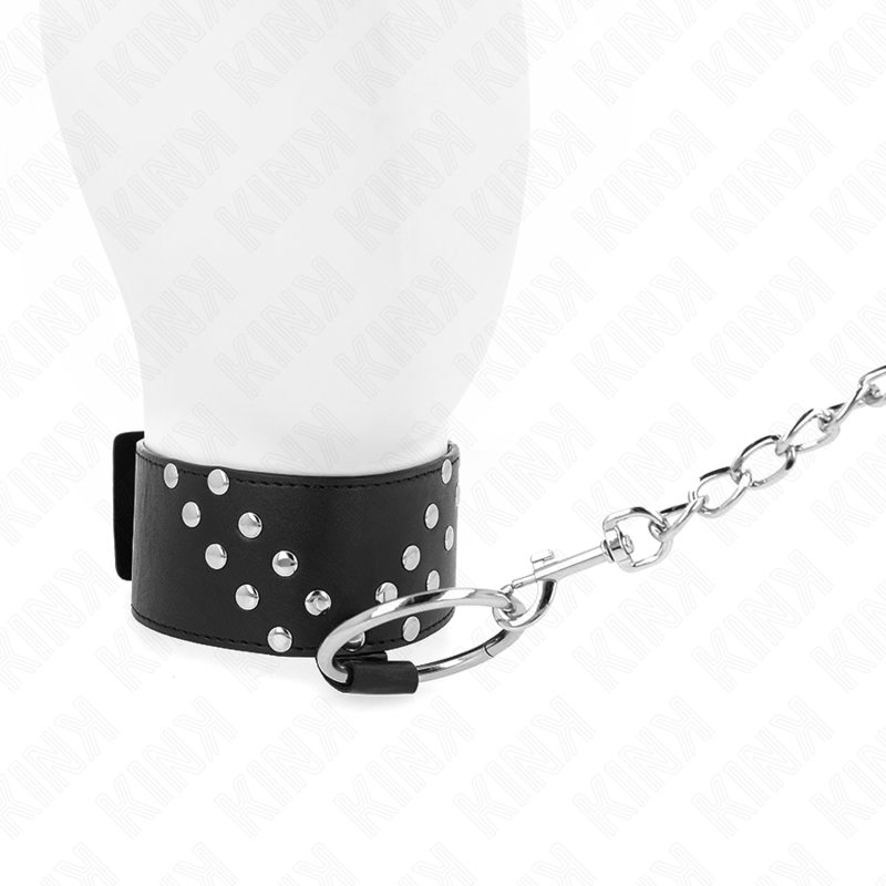 KINK - NECKLACE WITH BELT 65 CM WITH V RIVET ADJUSTABLE 36-43 CM X 5 CM - My naughty haven #