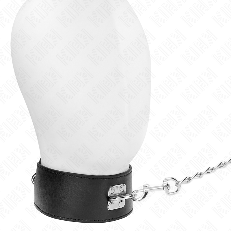 KINK - NECKLACE WITH BELT 65 CM WITH WIDE BLACK STRAP ADJUSTABLE 33.5-41 CM X 5 CM - My naughty haven #