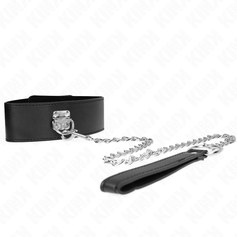 KINK - NECKLACE WITH BELT 65 CM WITH WIDE BLACK STRAP ADJUSTABLE 33.5-41 CM X 5 CM - My naughty haven #