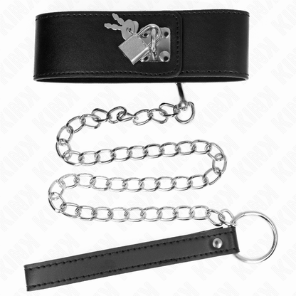 KINK - NECKLACE WITH BELT 65 CM WITH WIDE BLACK STRAP ADJUSTABLE 33.5-41 CM X 5 CM - My naughty haven #