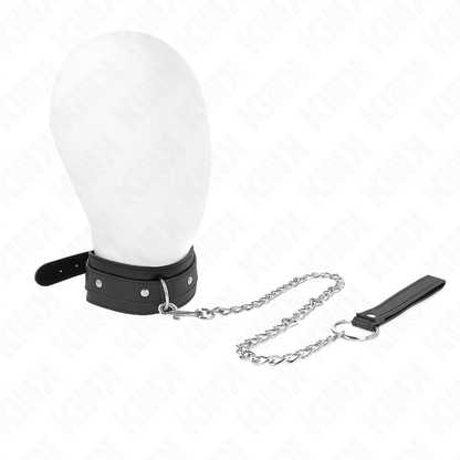 KINK - NECKLACE WITH LEASH 65 CM 1 RING ADJUSTABLE 38-49 CM X 5 CM - My naughty haven #