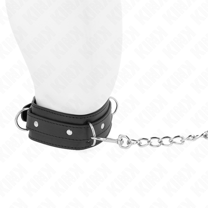 KINK - NECKLACE WITH LEASH 65 CM 3 RING MODEL 1 ADJUSTABLE 38-49 CM X 5 CM - My naughty haven #