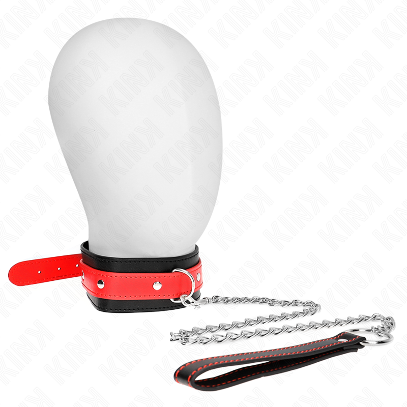 KINK - NECKLACE WITH RED STRAP 65 CM AJUSTABLE 36-43 CM X 5 CM - My naughty haven #