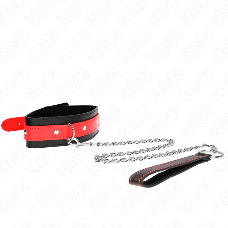 KINK - NECKLACE WITH RED STRAP 65 CM AJUSTABLE 36-43 CM X 5 CM - My naughty haven #