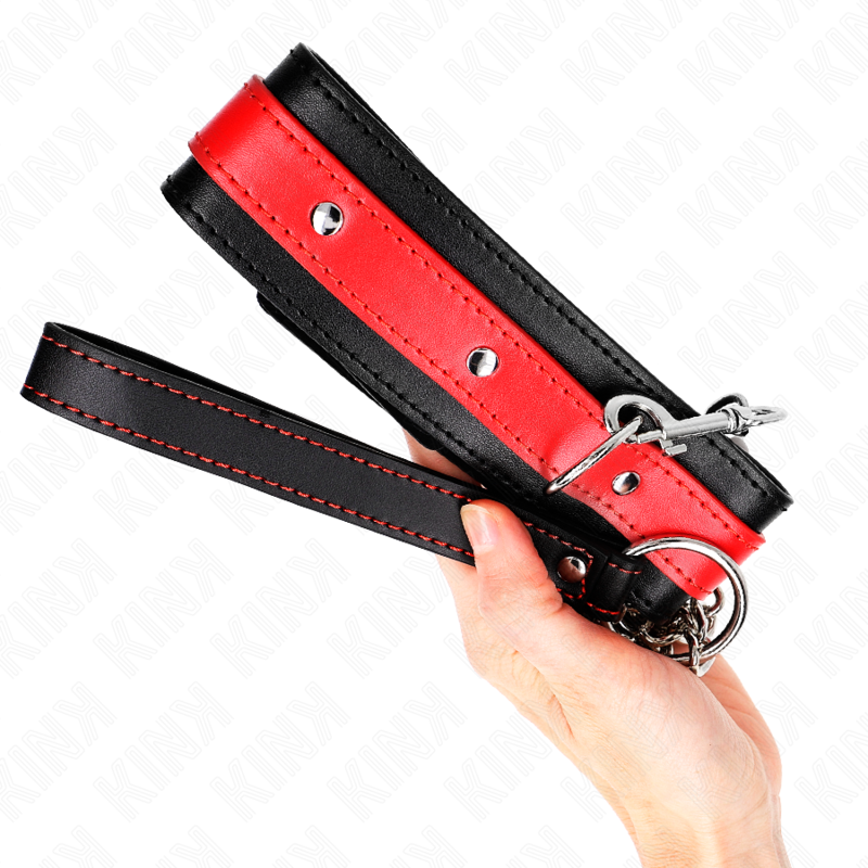 KINK - NECKLACE WITH RED STRAP 65 CM AJUSTABLE 36-43 CM X 5 CM - My naughty haven #