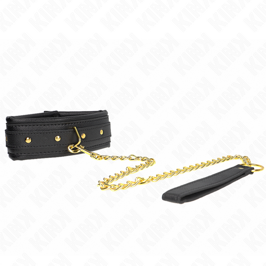 KINK - NECKLACE WITH SPONGE IMITATION LEATHER STRAP MODEL 1 ADJUSTABLE 37-54 CM X 3 CM - My naughty haven #