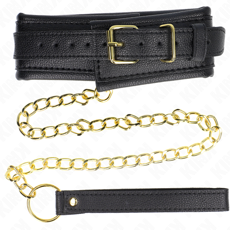 KINK - NECKLACE WITH SPONGE IMITATION LEATHER STRAP MODEL 1 ADJUSTABLE 37-54 CM X 3 CM - My naughty haven #