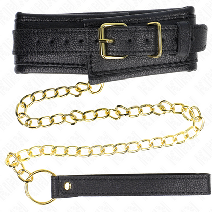 KINK - NECKLACE WITH SPONGE IMITATION LEATHER STRAP MODEL 1 ADJUSTABLE 37-54 CM X 3 CM - My naughty haven #