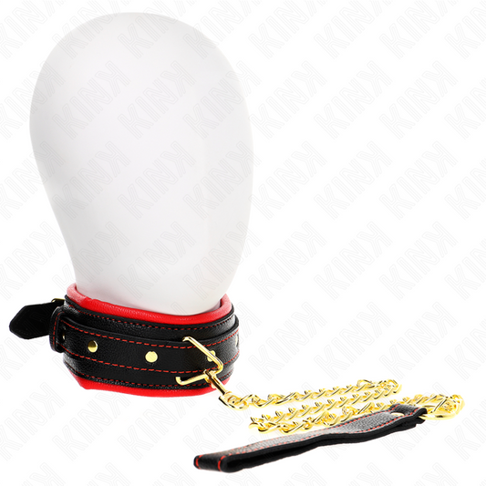 KINK - NECKLACE WITH SPONGE IMITATION LEATHER STRAP MODEL 2 ADJUSTABLE 37-54 CM X 3 CM - My naughty haven #