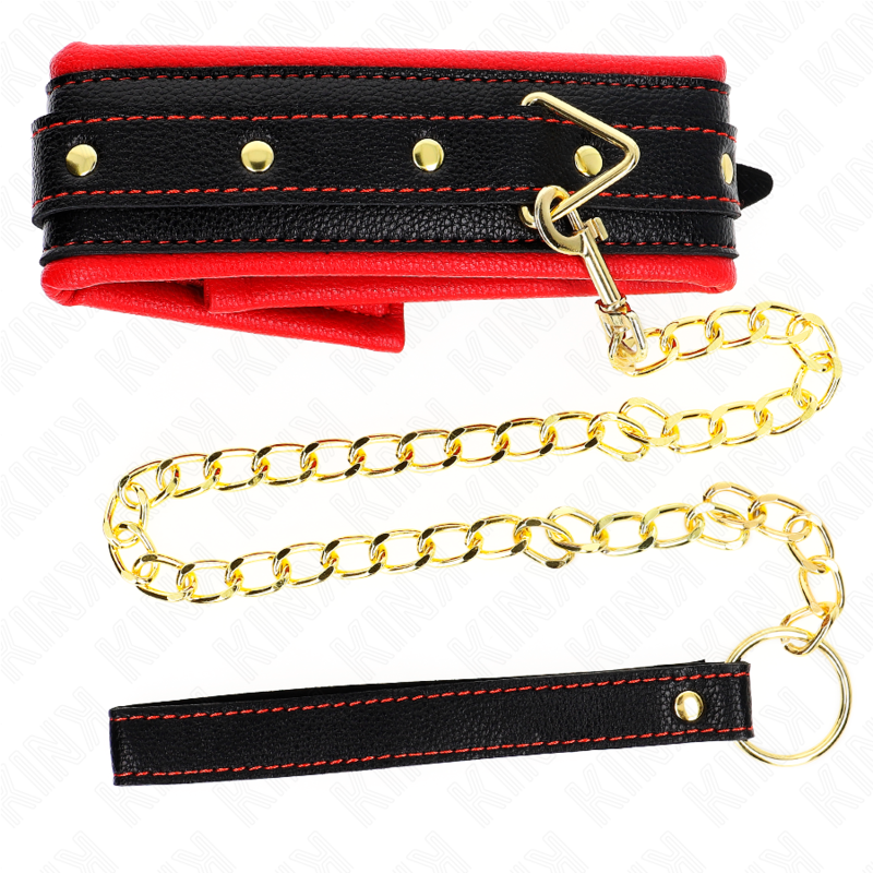 KINK - NECKLACE WITH SPONGE IMITATION LEATHER STRAP MODEL 2 ADJUSTABLE 37-54 CM X 3 CM - My naughty haven #