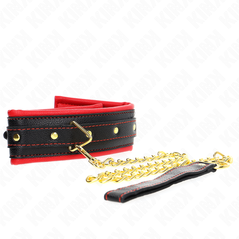 KINK - NECKLACE WITH SPONGE IMITATION LEATHER STRAP MODEL 2 ADJUSTABLE 37-54 CM X 3 CM - My naughty haven #