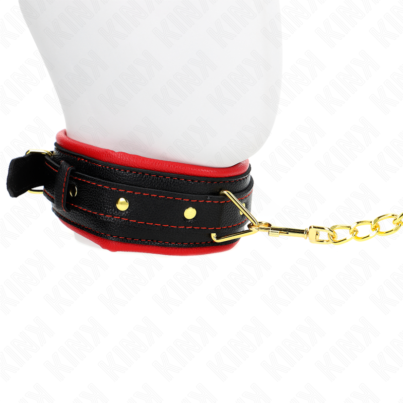 KINK - NECKLACE WITH SPONGE IMITATION LEATHER STRAP MODEL 2 ADJUSTABLE 37-54 CM X 3 CM - My naughty haven #