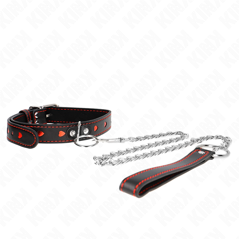 KINK - NECKLACE WITH STRAP 65 CM HEART DETAILS 52.5 X 2.5 CM - My naughty haven #