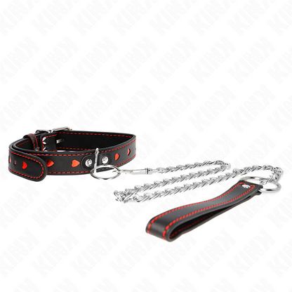 KINK - NECKLACE WITH STRAP 65 CM HEART DETAILS 52.5 X 2.5 CM - My naughty haven #