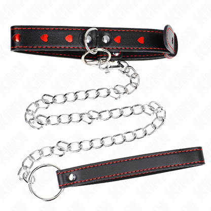 KINK - NECKLACE WITH STRAP 65 CM HEART DETAILS 52.5 X 2.5 CM - My naughty haven #