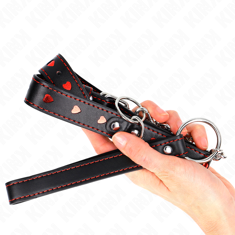 KINK - NECKLACE WITH STRAP 65 CM HEART DETAILS 52.5 X 2.5 CM - My naughty haven #