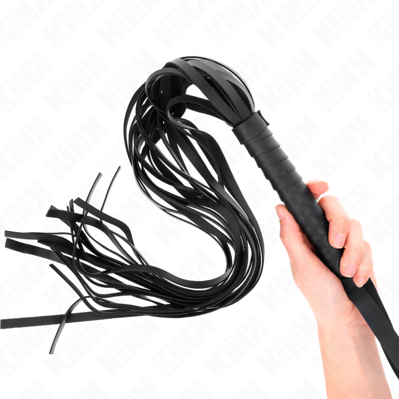KINK - NEGRO SHORT HANDLE LONG TAIL WHIP 70 CM - My naughty haven #