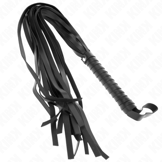 KINK - NEGRO SHORT HANDLE LONG TAIL WHIP 70 CM - My naughty haven #