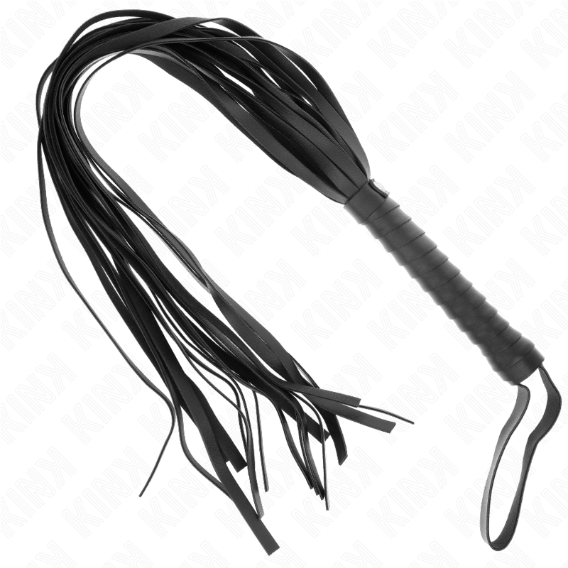 KINK - NEGRO SHORT HANDLE LONG TAIL WHIP 70 CM - My naughty haven #