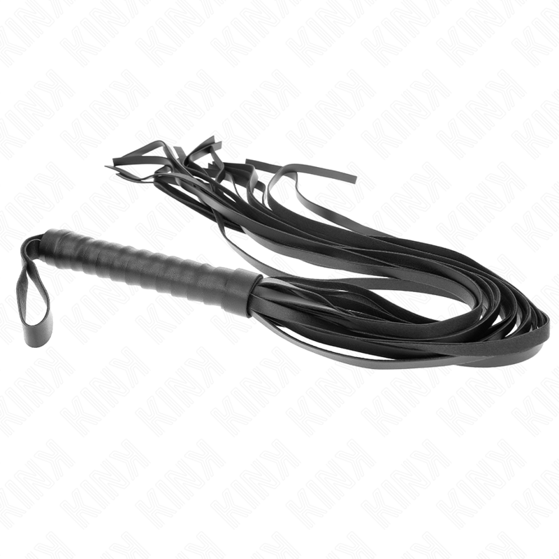 KINK - NEGRO SHORT HANDLE LONG TAIL WHIP 70 CM - My naughty haven #