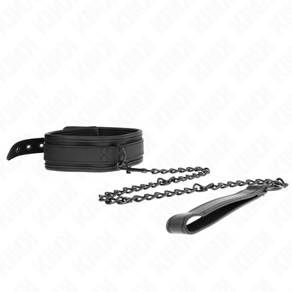 KINK - NEOPRENE BONDAGE COLLAR MODEL 1 WITH BELT 78 CM ADJUSTABLE 37.5 X 49.5 CM - My naughty haven #